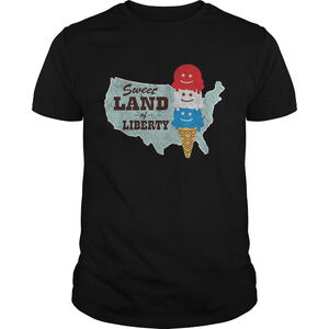 Sweet Land Of Liberty Patriotic 4Th Of July Ice Cream Shirt
